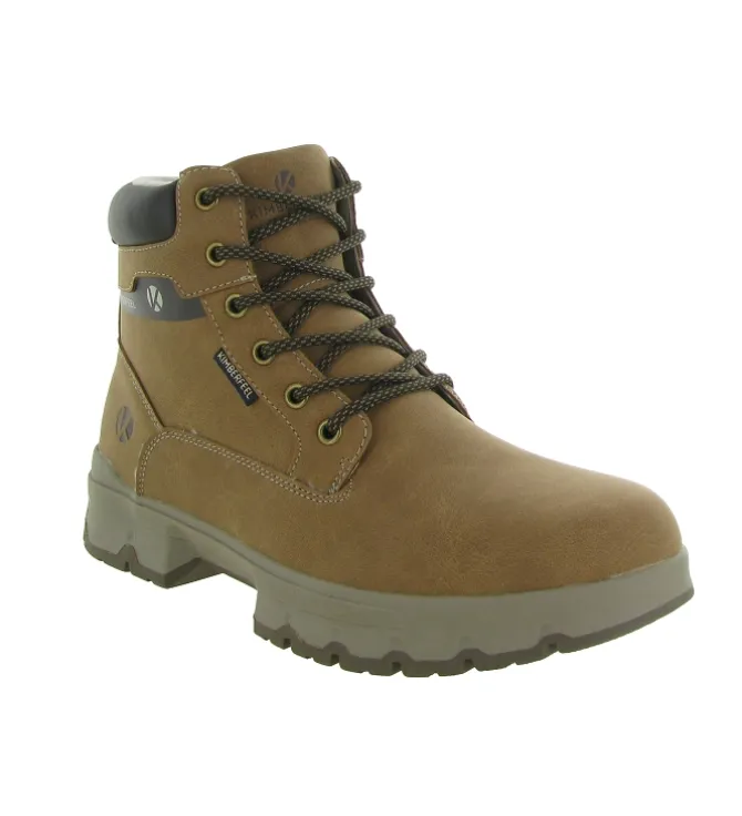 chaussures a lacets - Confort et décontracté - homme - Synthétique - Camel - Kimberfeel