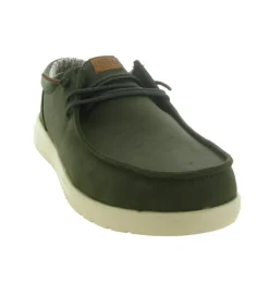 chaussures a lacets - Confort et décontracté - homme - Nubuck - Vert - Hey dude