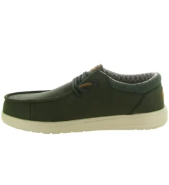 chaussures a lacets - Confort et décontracté - homme - Nubuck - Vert - Hey dude