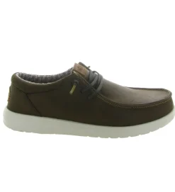 chaussures a lacets - Confort et décontracté - homme - Nubuck - Marron - Hey dude