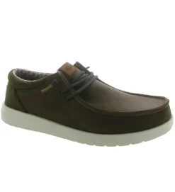 chaussures a lacets - Confort et décontracté - homme - Nubuck - Marron - Hey dude