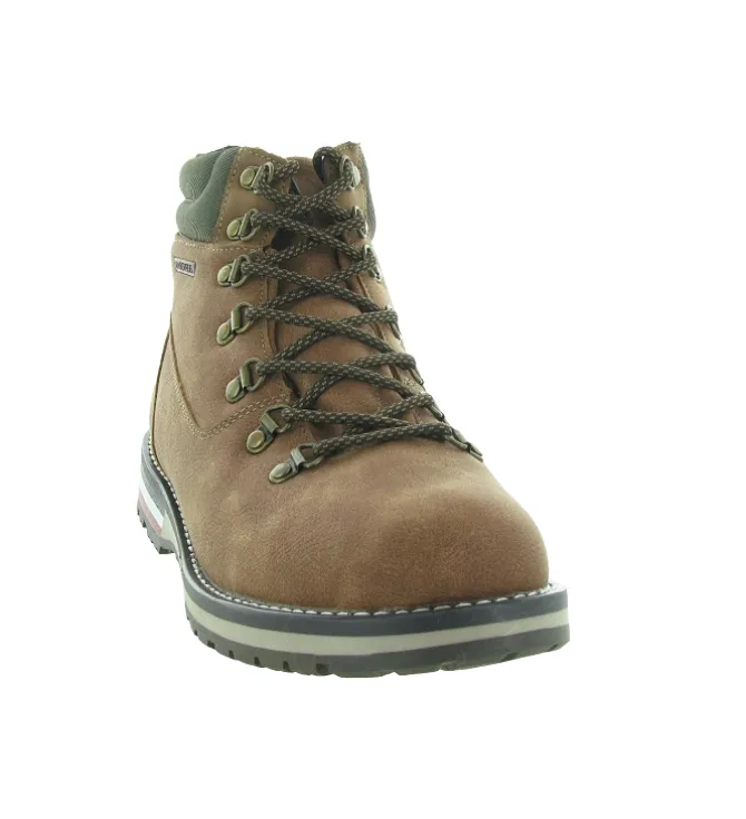 chaussures a lacets - Confort et décontracté - homme - Synthétique - Marron - Kimberfeel