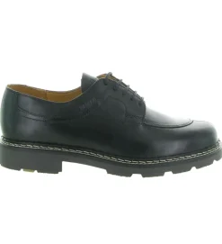 chaussures a lacets - Confort et décontracté - homme - Cuir - Noir - Pellet