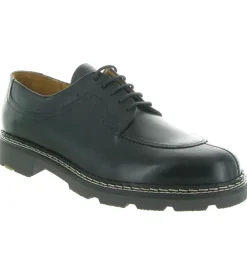 chaussures a lacets - Confort et décontracté - homme - Cuir - Noir - Pellet