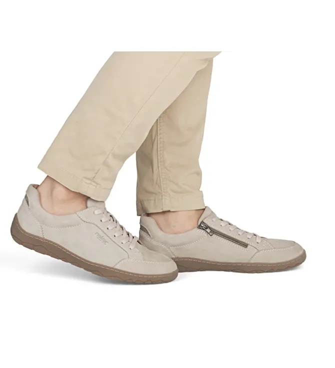 chaussures a lacets - Confort et décontracté - homme - Cuir - Beige - Rieker