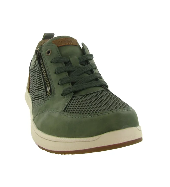 chaussures a lacets - Confort et décontracté - homme - Synthétique - Kaki - Rieker
