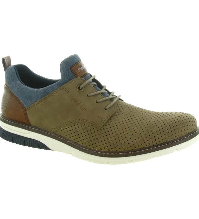 chaussures a lacets - Confort et décontracté - homme - Synthétique - Beige - Rieker
