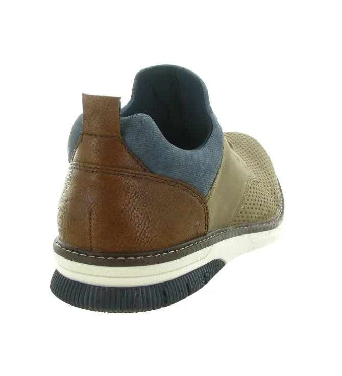 chaussures a lacets - Confort et décontracté - homme - Synthétique - Beige - Rieker