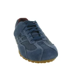 chaussures a lacets - Confort et décontracté - homme - Synthétique - Bleu - Geox