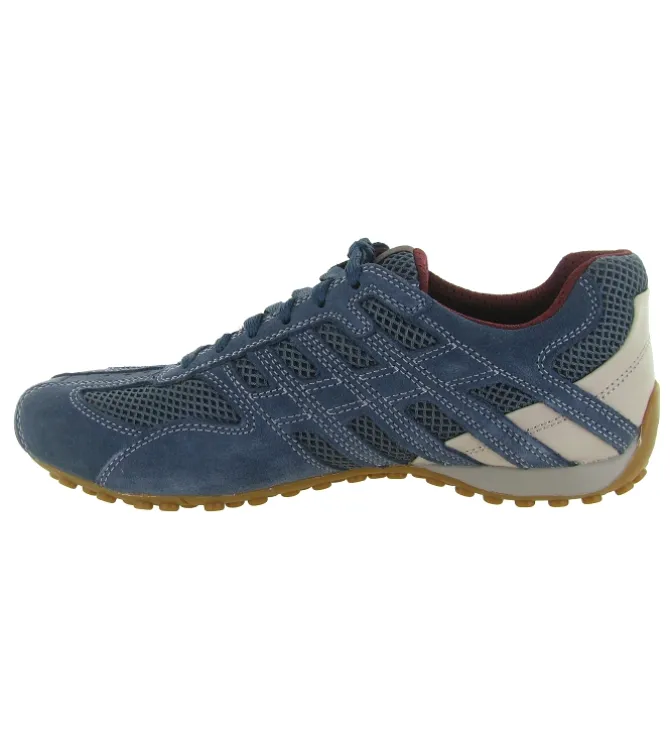 chaussures a lacets - Confort et décontracté - homme - Synthétique - Bleu - Geox