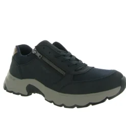 chaussures a lacets - Confort et décontracté - homme - Cuir - Bleu - Rieker