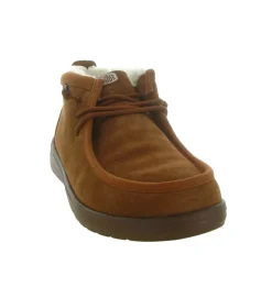 chaussures a lacets - Confort et décontracté - homme - Nubuck - Chestnut - Hey dude