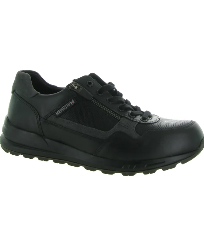 chaussures a lacets - Confort et décontracté - homme - Cuir - Noir - Mephisto