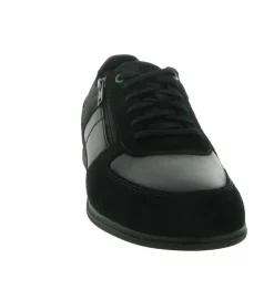 chaussures a lacets - Confort et décontracté - homme - Toile - Noir - Geox