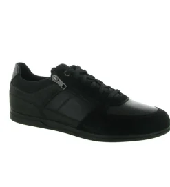 chaussures a lacets - Confort et décontracté - homme - Toile - Noir - Geox