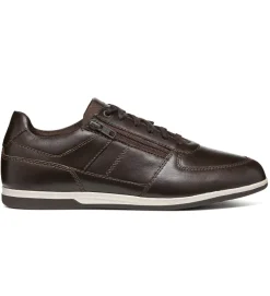 chaussures a lacets - Confort et décontracté - homme - Toile - Marron - Geox