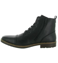chaussures a lacets - Confort et décontracté - homme - Cuir - Noir - Rieker