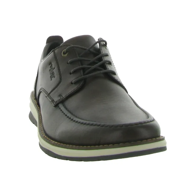 chaussures a lacets - Confort et décontracté - homme - Cuir - Marron - Rieker