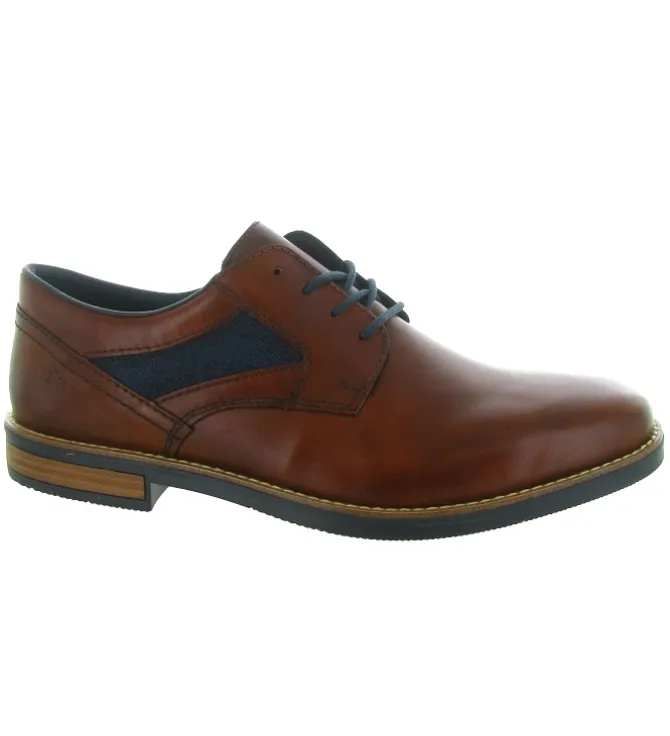 chaussures a lacets - Cérémonie - homme - Cuir - Marron - Rieker