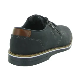 chaussures a lacets - Cérémonie - homme - Cuir - Bleu Marine - Rieker