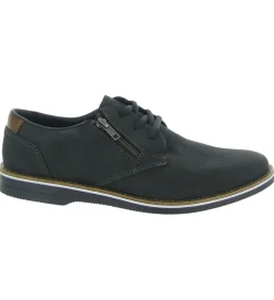 chaussures a lacets - Cérémonie - homme - Cuir - Bleu Marine - Rieker