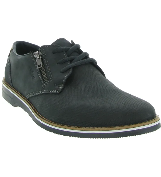 chaussures a lacets - Cérémonie - homme - Cuir - Bleu Marine - Rieker