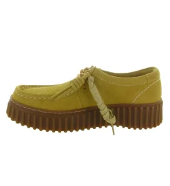 chaussures a lacets - Derby - femme - Nubuck - Jaune - Clarks