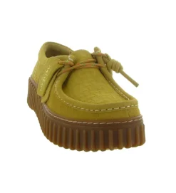 chaussures a lacets - Derby - femme - Nubuck - Jaune - Clarks