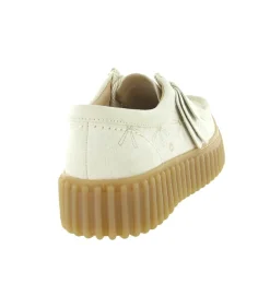 chaussures a lacets - Derby - femme - Textile - Beige - Clarks