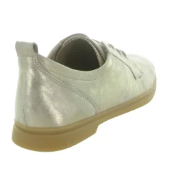 chaussures a lacets - Derby - femme - Cuir laminé - Or - Remonte