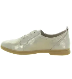 chaussures a lacets - Derby - femme - Cuir laminé - Or - Remonte