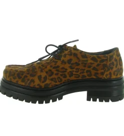 chaussures a lacets - Derby - femme - Cuir - Léopard - Creator