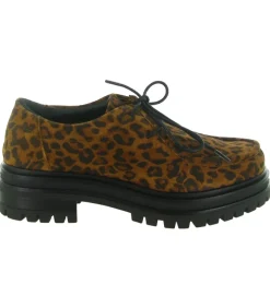 chaussures a lacets - Derby - femme - Cuir - Léopard - Creator
