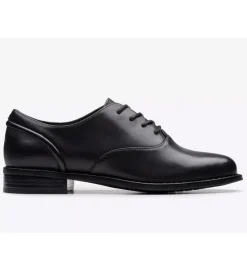 chaussures a lacets - Derby - femme - Cuir - Noir - Clarks