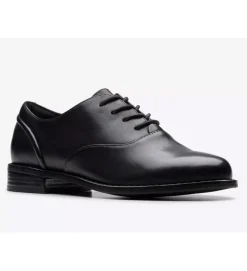chaussures a lacets - Derby - femme - Cuir - Noir - Clarks