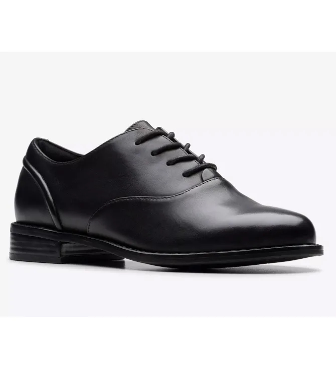 chaussures a lacets - Derby - femme - Cuir - Noir - Clarks