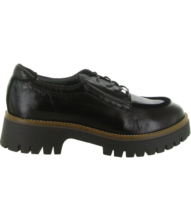 chaussures a lacets - Derby - femme - Cuir - Marron - Softwaves