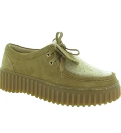 chaussures a lacets - Derby - femme - Nubuck - Beige - Clarks