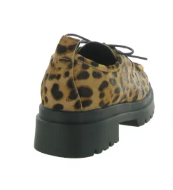chaussures a lacets - Derby - femme - Cuir - Léopard - Bibi lou