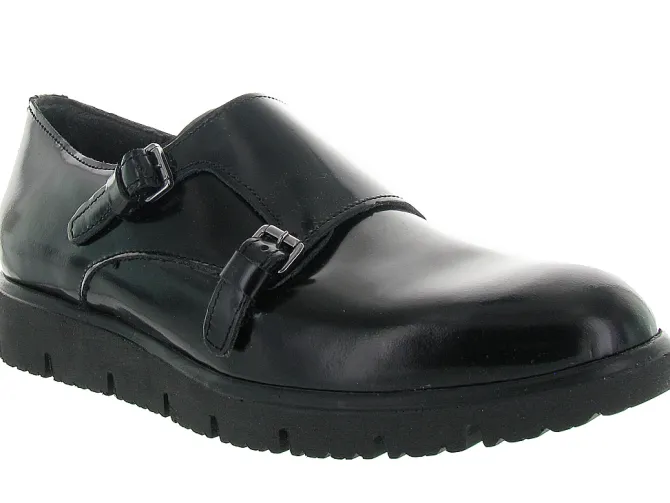 chaussures a lacets - Derby - femme - Cuir - Noir - Luparense srl