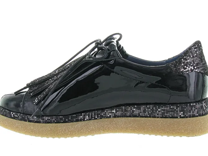 chaussures a lacets - Derby - femme - Cuir - Noir - Humat