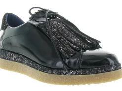 chaussures a lacets - Derby - femme - Cuir - Noir - Humat
