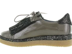 chaussures a lacets - Derby - femme - Cuir - Gris - Humat