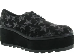 chaussures a lacets - Derby - femme - Nubuck - Noir - Jhay