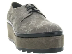 chaussures a lacets - Derby - femme - Nubuck - Gris - Jhay