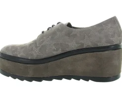 chaussures a lacets - Derby - femme - Nubuck - Gris - Jhay