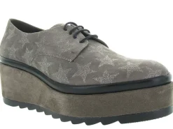 chaussures a lacets - Derby - femme - Nubuck - Gris - Jhay