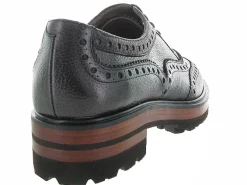 chaussures a lacets - Derby - femme - Cuir - Noir - Pertini