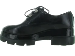 chaussures a lacets - Derby - femme - Cuir - Noir - Qootum