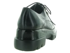 chaussures a lacets - Derby - femme - Cuir - Noir - Qootum